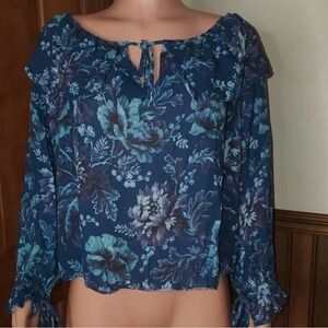 House of Hackney Teal Floral Blouse